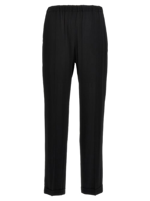 Crepe georgette pants ALBERTO BIANI Black