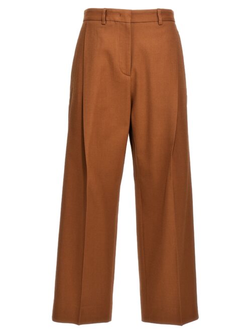 Gabardine trousers ALBERTO BIANI Brown