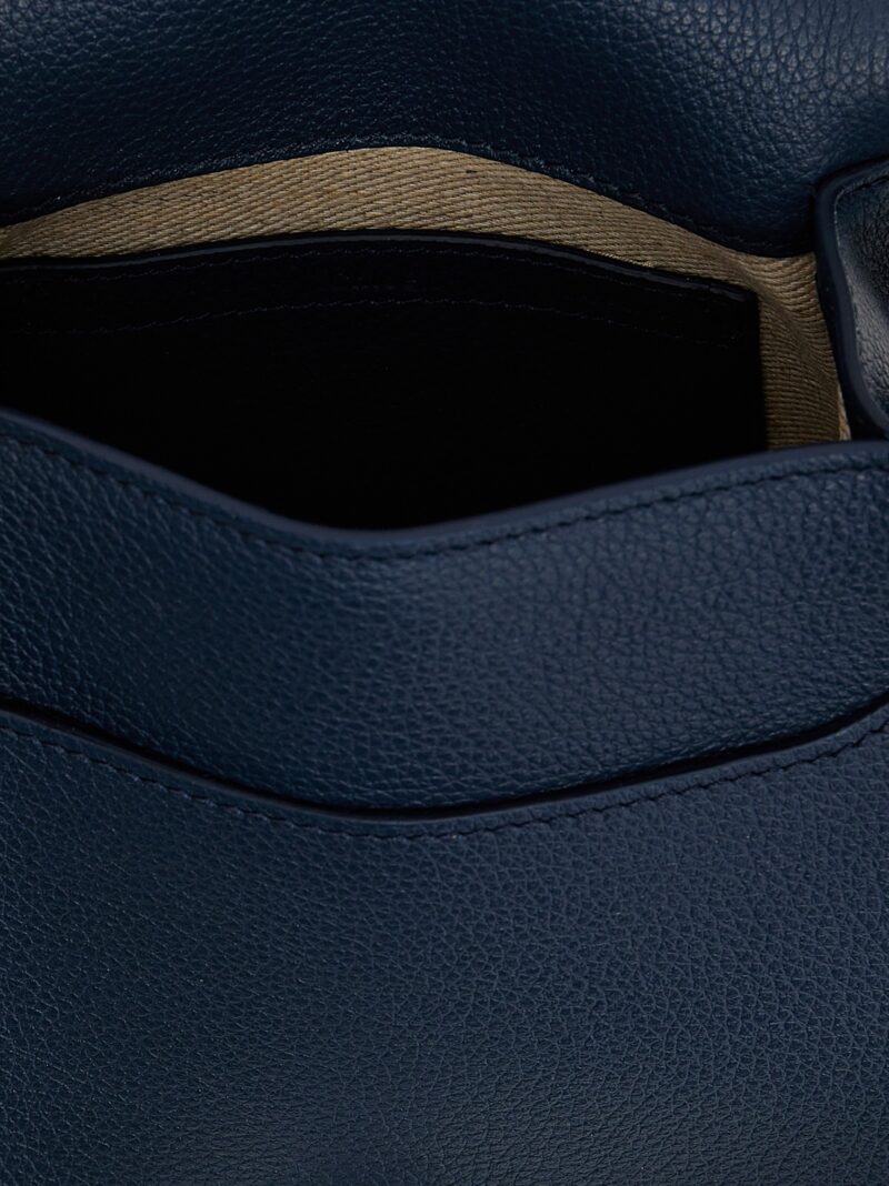 'Saddle Marcie' small crossbody bag 100% calfskin leather (Bos Taurus) CHLOÉ Blue