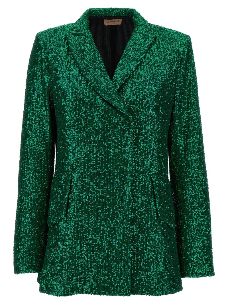 'Como' double-breasted blazer LE TWINS Green