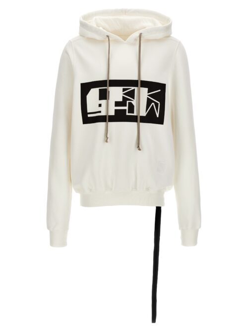 Logo print hoodie DRKSHDW White/Black