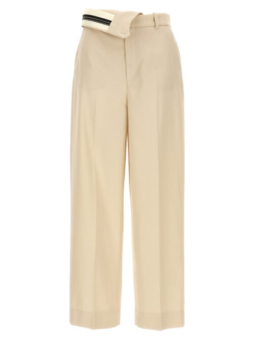 'Fendi Roma' gabardine pants FENDI Beige