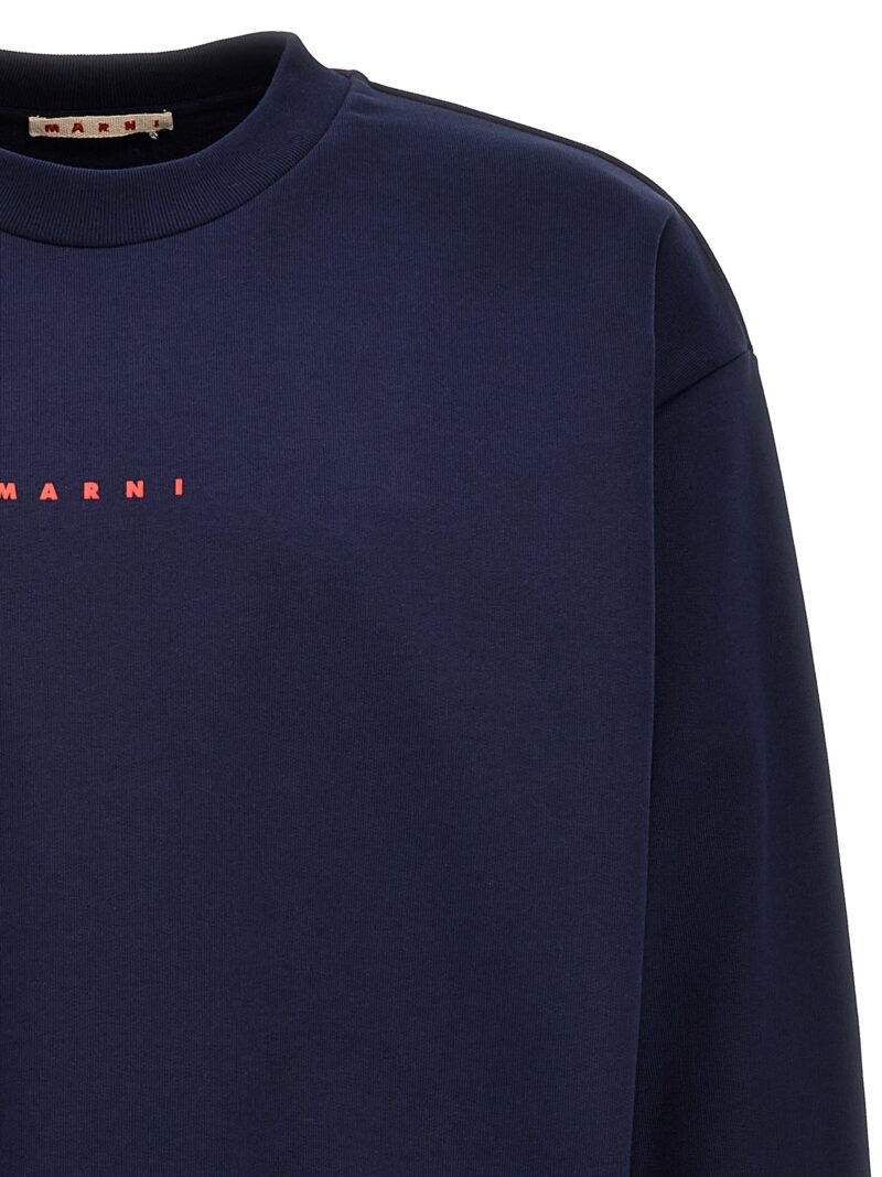 Logo print sweatshirt Man MARNI Blue