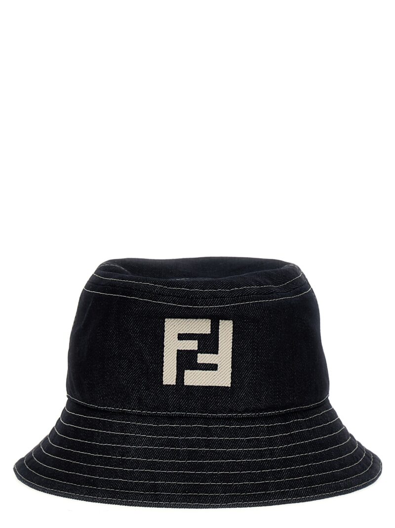 Bucket logo hat FENDI Blue