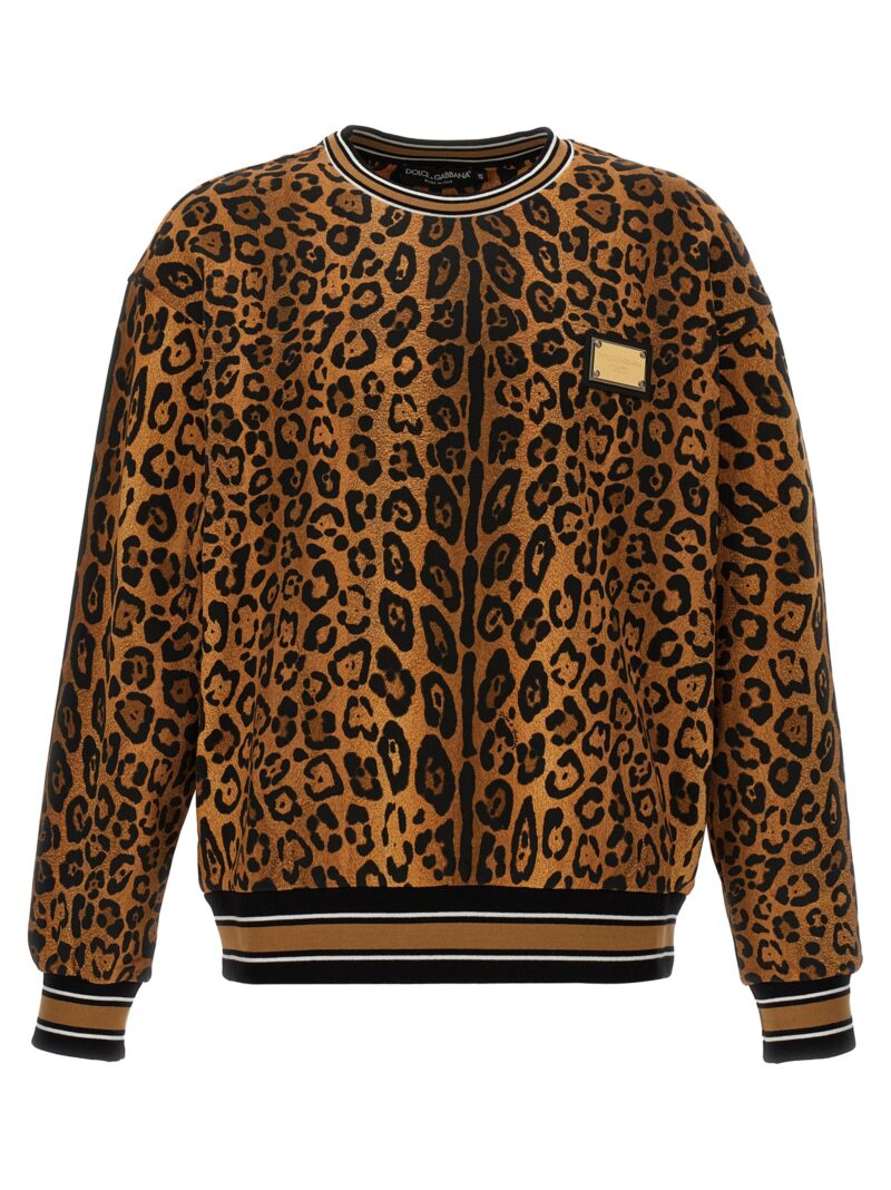 Leopard print sweatshirt DOLCE & GABBANA Brown