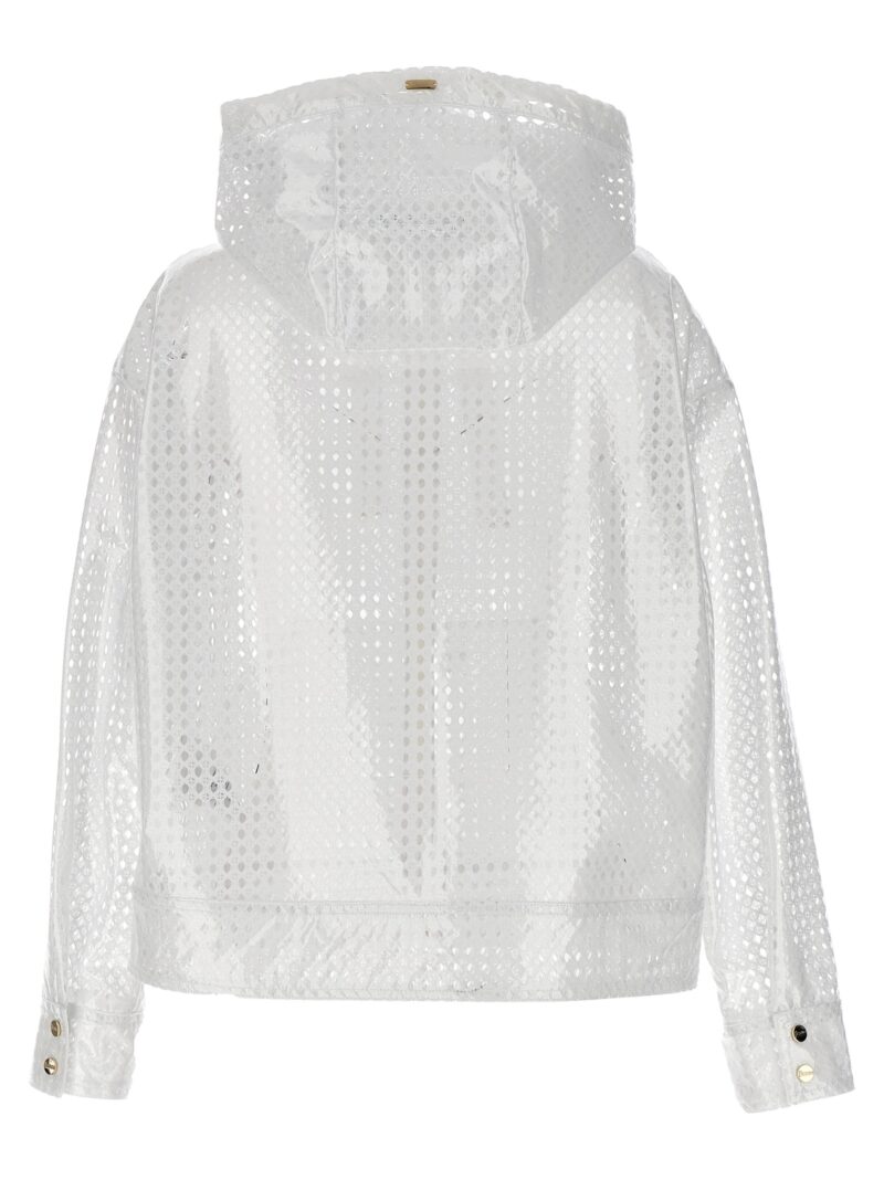 Plasticized crochet hooded jacket GA000262D125841000 HERNO White