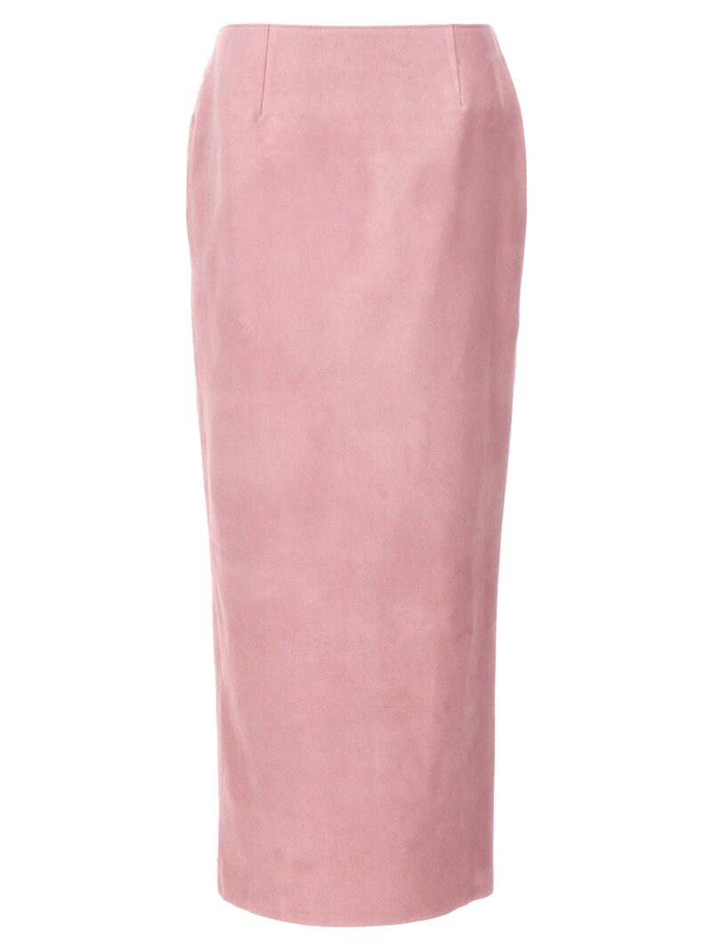 Long suede skirt MARNI Pink