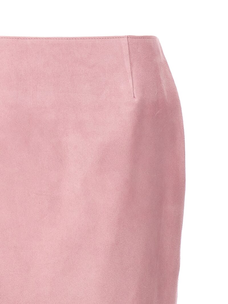 Long suede skirt Woman MARNI Pink