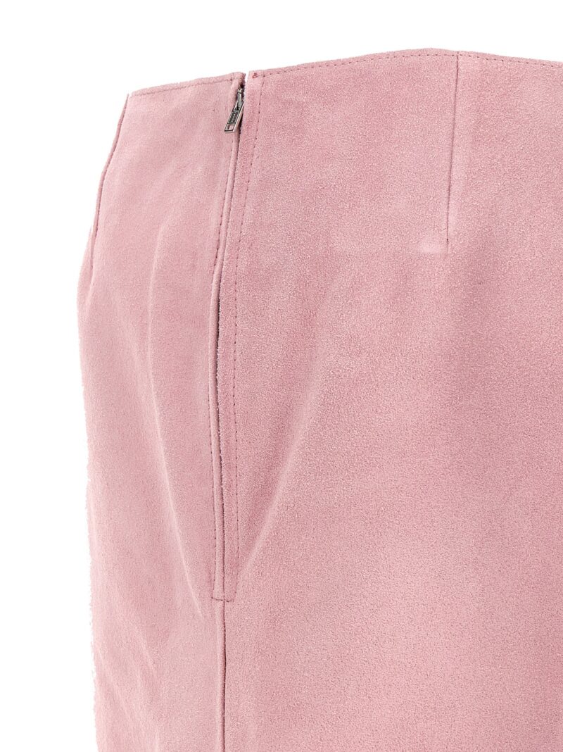 Long suede skirt 100% calf leather (Bos Taurus) MARNI Pink