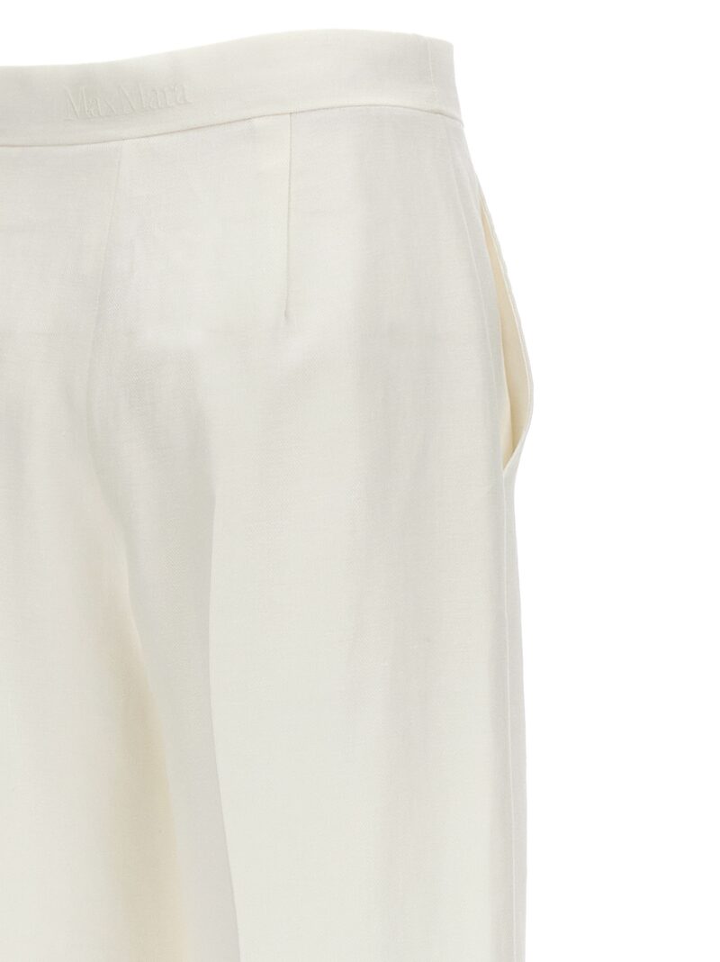 'Hangar' pants 100% flaxlinen MAX MARA White