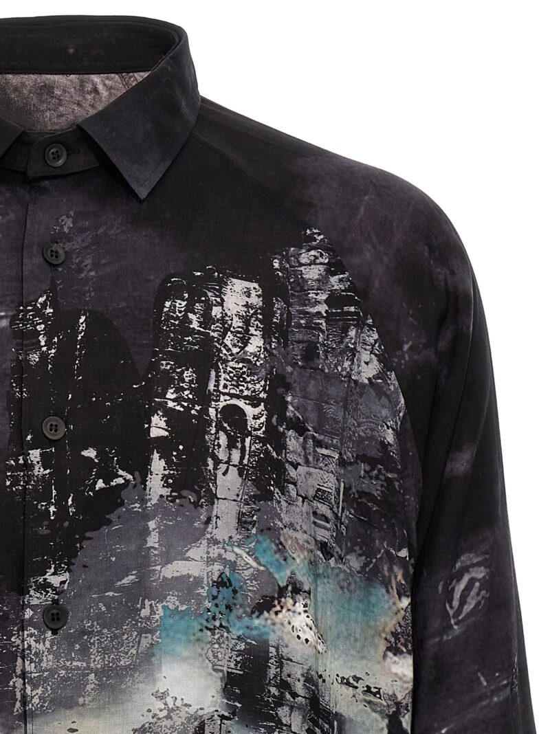 'J-Pt Side Gusset' shirt 100% cellulose YOHJI YAMAMOTO Black