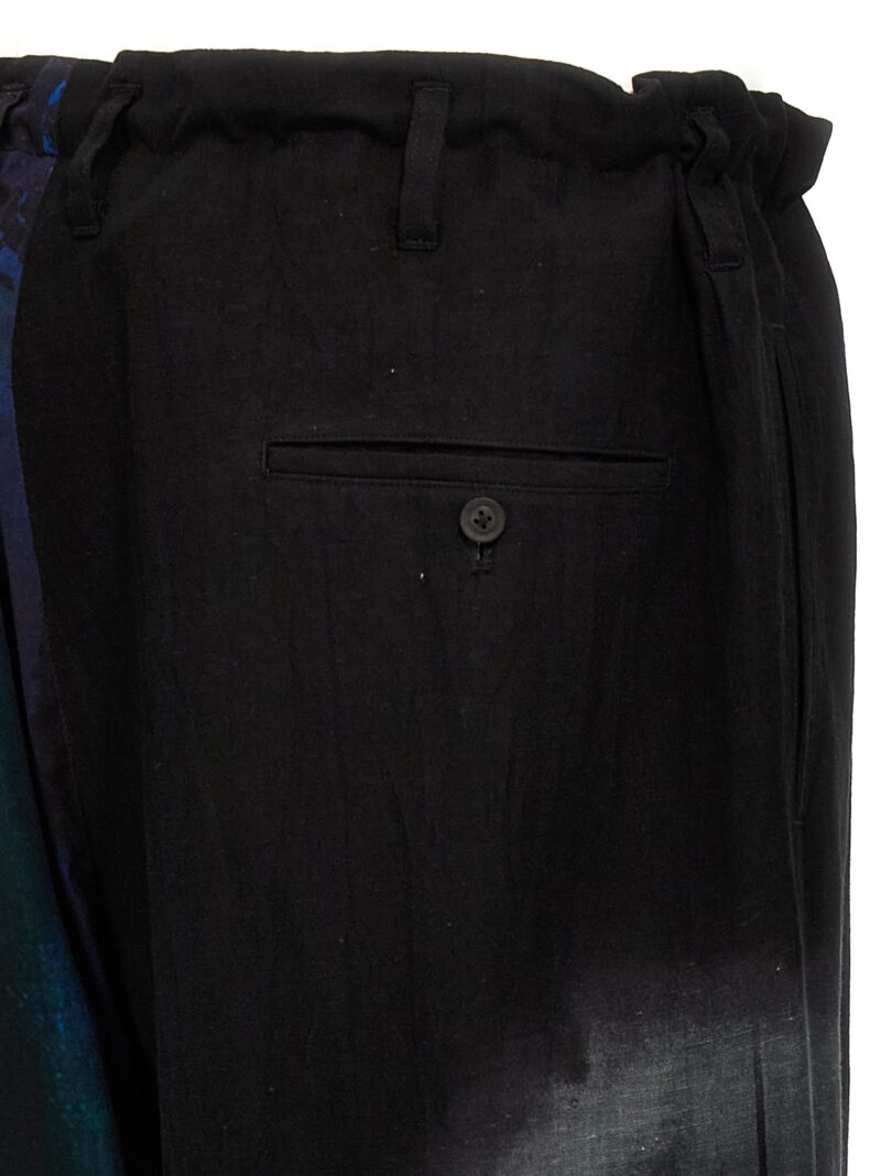 'U-Fountain Pt' pants 100% cellulose YOHJI YAMAMOTO Black