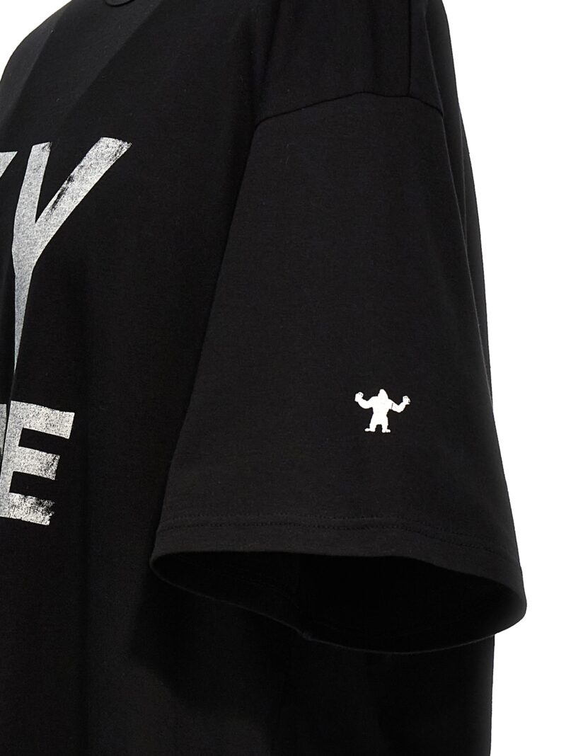 Logo print T-shirt 100% cotton YOHJI YAMAMOTO Black