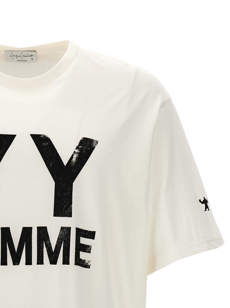 Logo print T-shirt Man YOHJI YAMAMOTO White