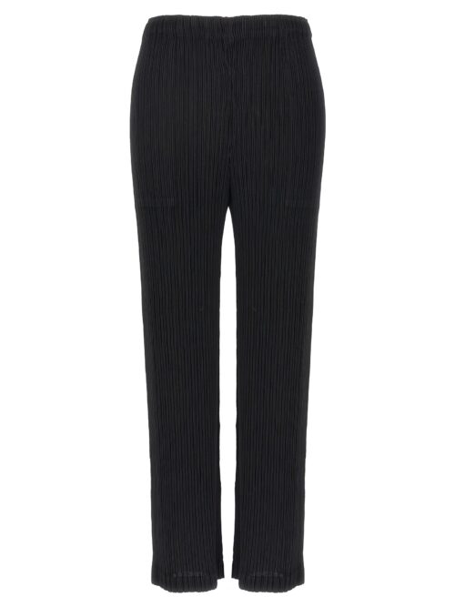 'Hatching pleats' pants ISSEY MIYAKE Black