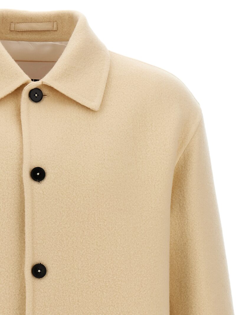 Wool coat Man JIL SANDER Beige