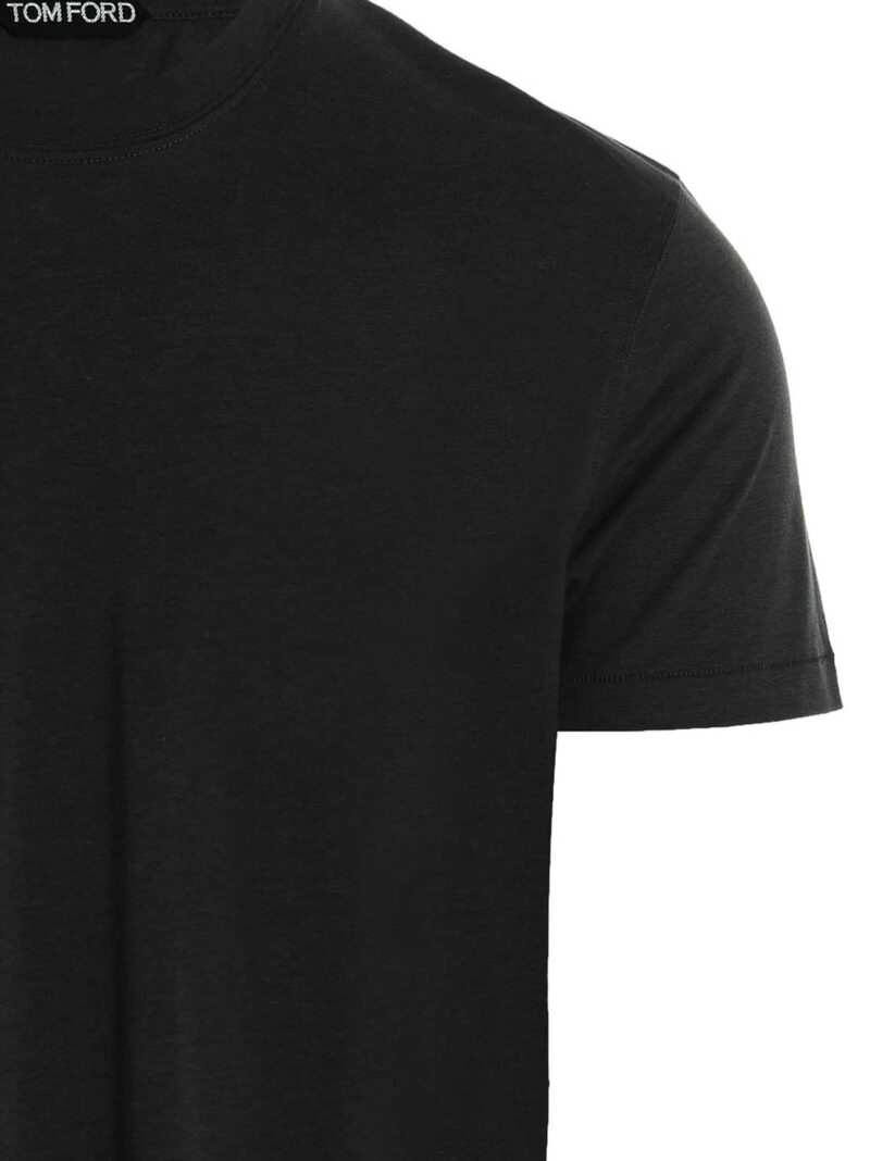 Cotton lyocell T-shirt Man TOM FORD Black