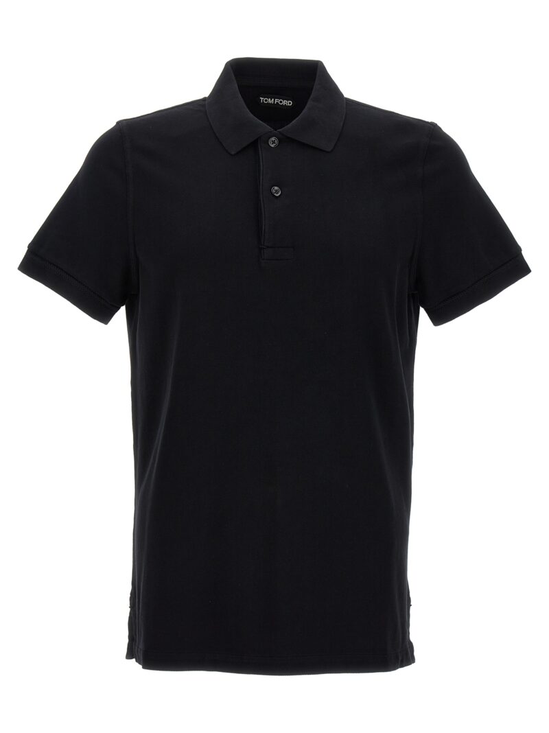 Logo embroidery polo shirt TOM FORD Black