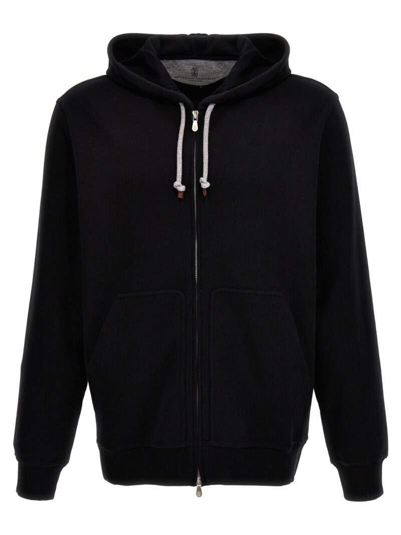 Zip hoodie BRUNELLO CUCINELLI Black