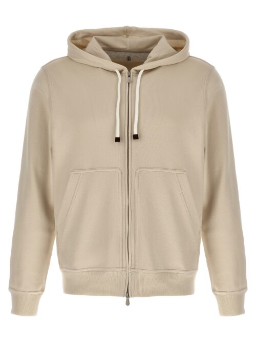 Zip hoodie BRUNELLO CUCINELLI Beige