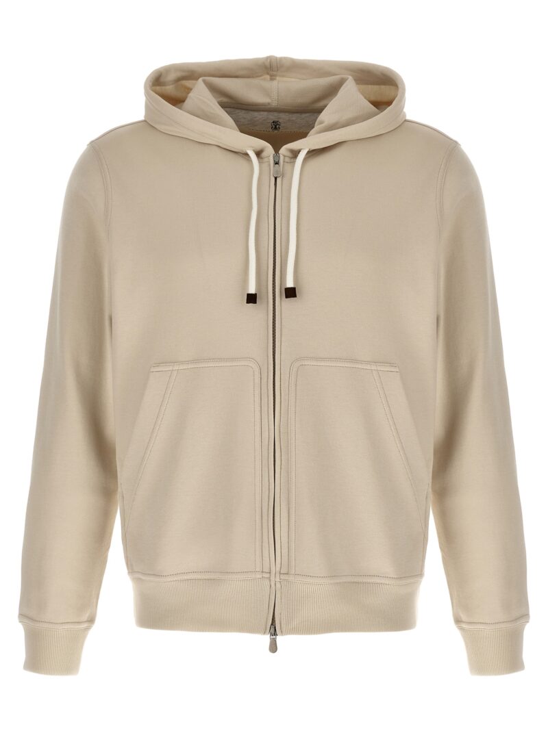 Zip hoodie BRUNELLO CUCINELLI Beige