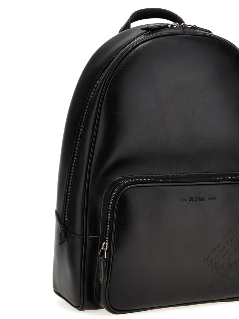 Leather backpack Man BERLUTI Black