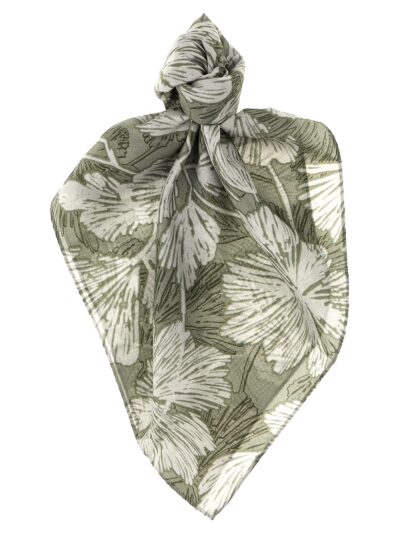 Floral scarf BRUNELLO CUCINELLI Green