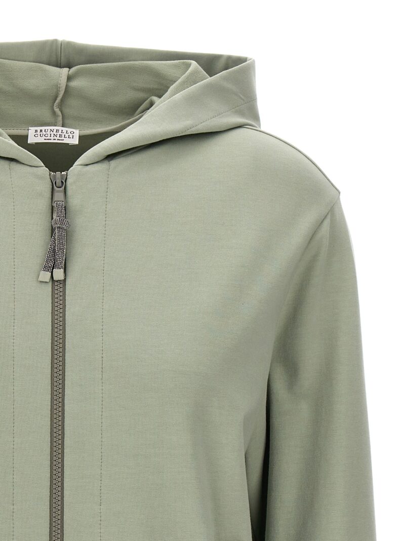 'Monile' hoodie Woman BRUNELLO CUCINELLI Green