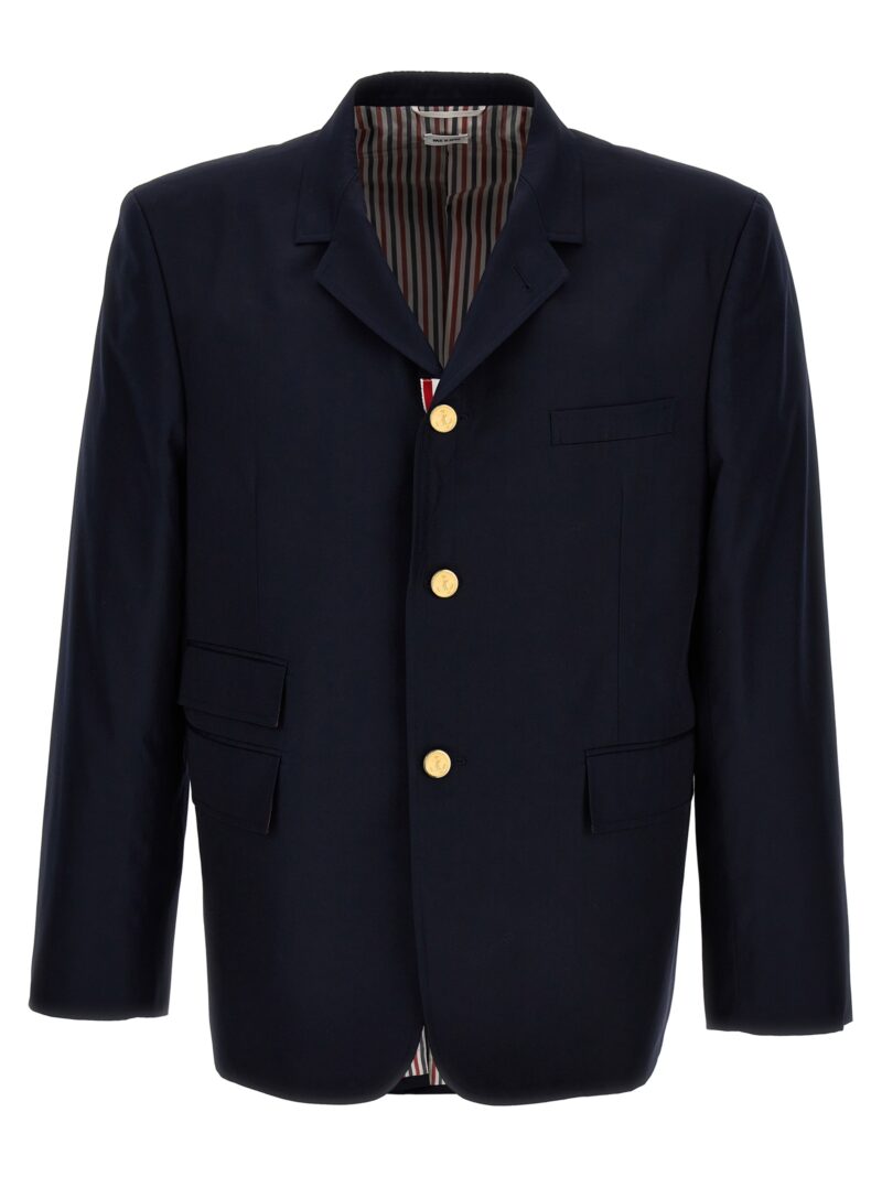 'Fit 5' single-breasted blazer MJC328E04502415 THOM BROWNE Blue