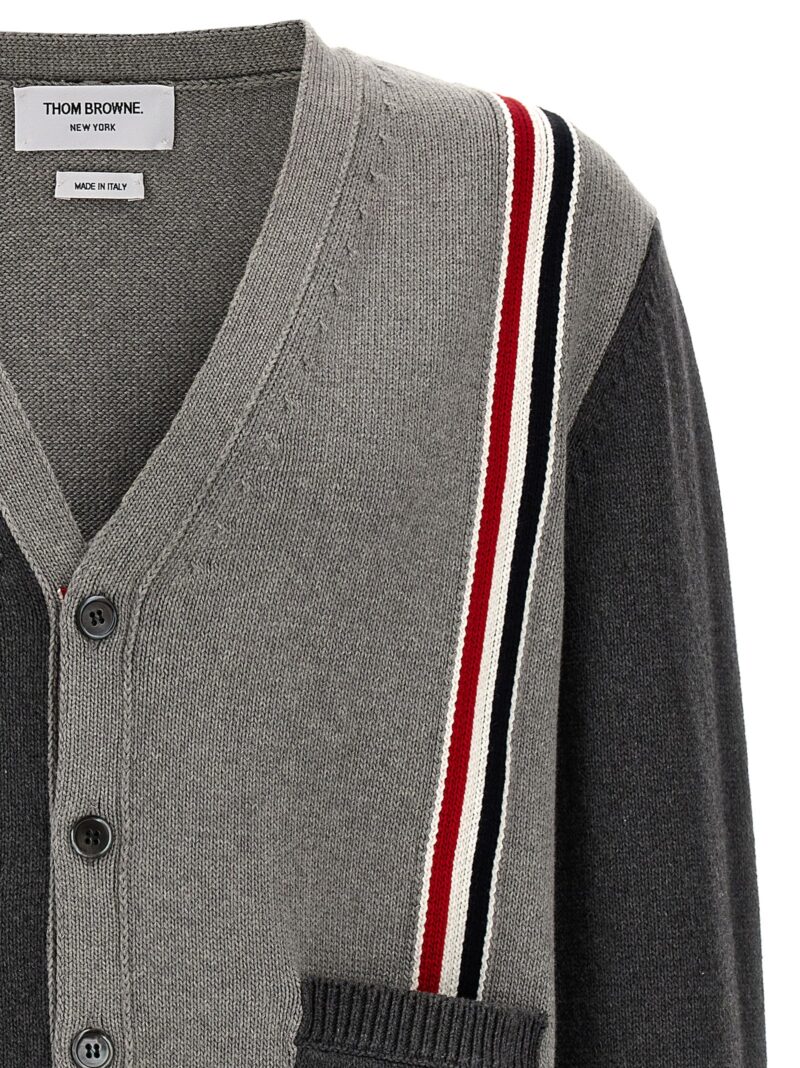 'Fun Mix' cardigan Man THOM BROWNE Gray