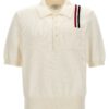 'Jersey Stitch' polo shirt THOM BROWNE White