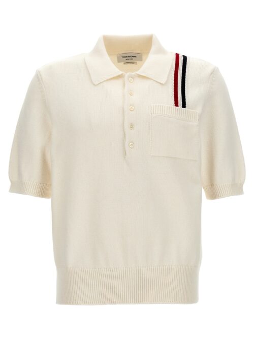 'Jersey Stitch' polo shirt THOM BROWNE White