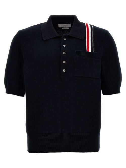 'Jersey Stitch' polo shirt THOM BROWNE Blue