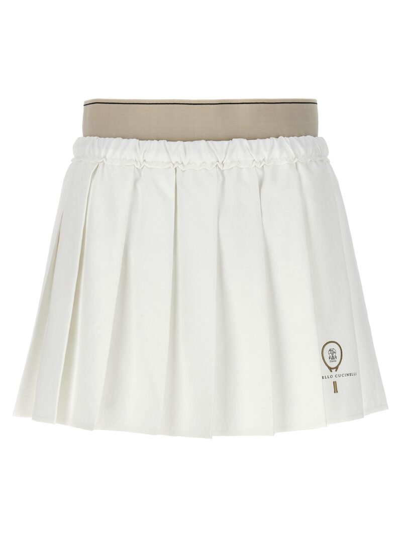 Mini pleated skirt BRUNELLO CUCINELLI White