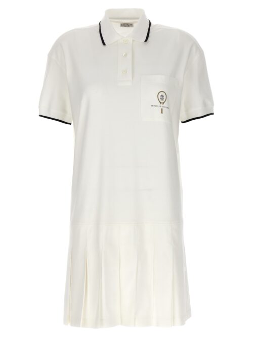 Logo polo dress BRUNELLO CUCINELLI White