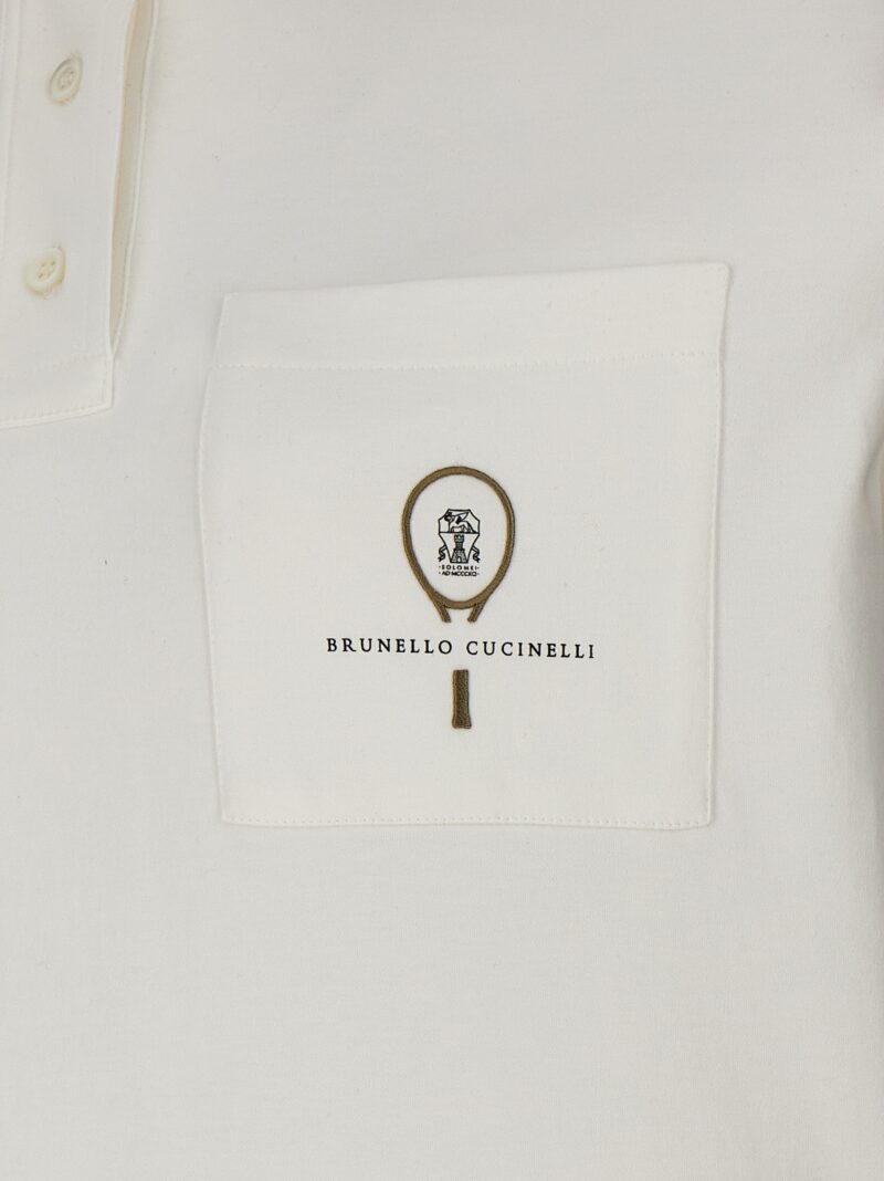 Logo polo dress 100% cotton BRUNELLO CUCINELLI White