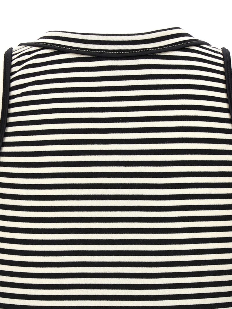 Striped tank top 100% cotton BRUNELLO CUCINELLI White/Black