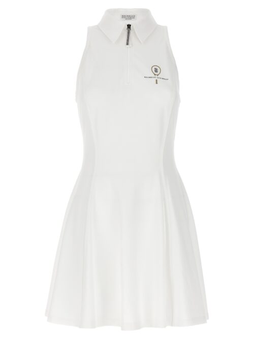 Logo embroidery dress BRUNELLO CUCINELLI White