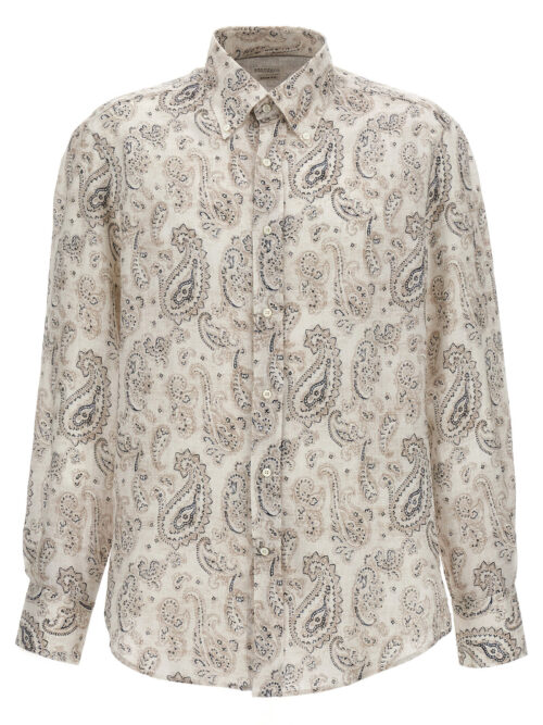 Printed linen shirt BRUNELLO CUCINELLI Multicolor