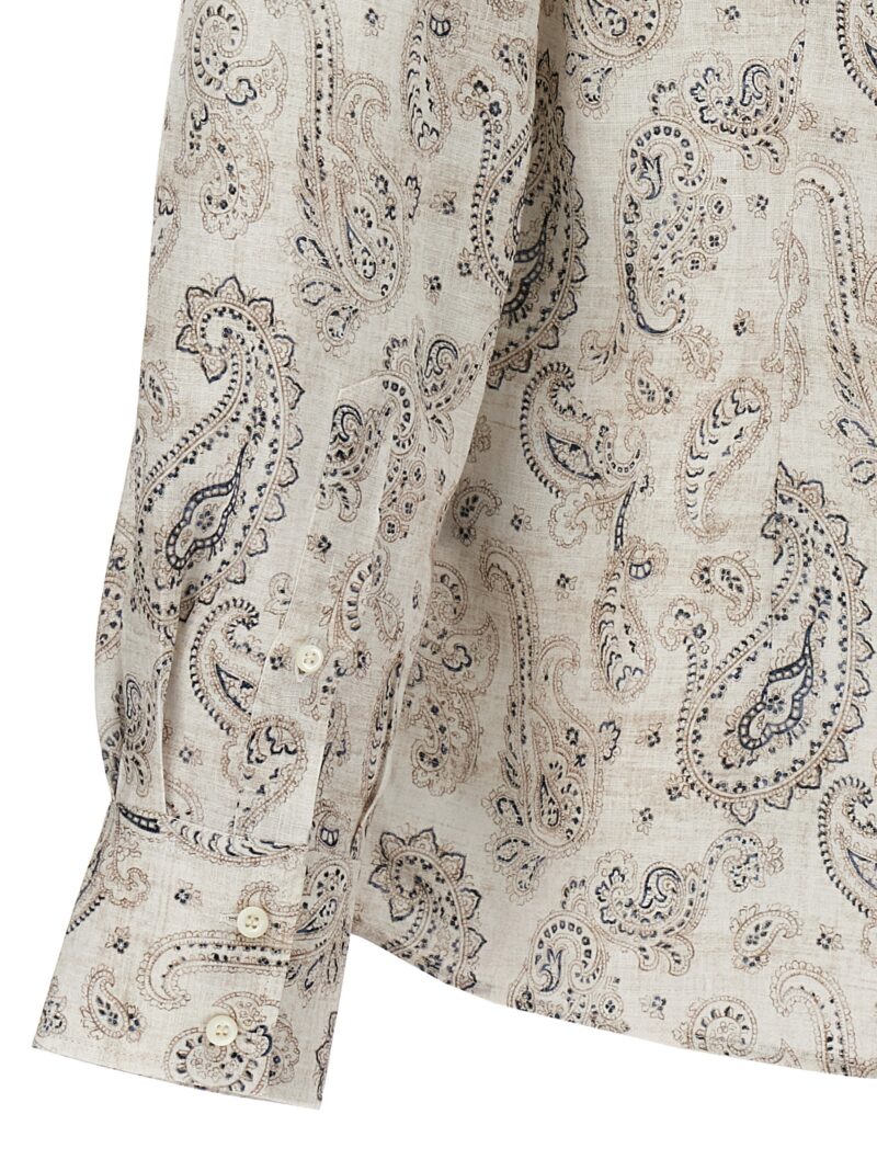 Printed linen shirt 100% linen BRUNELLO CUCINELLI Multicolor