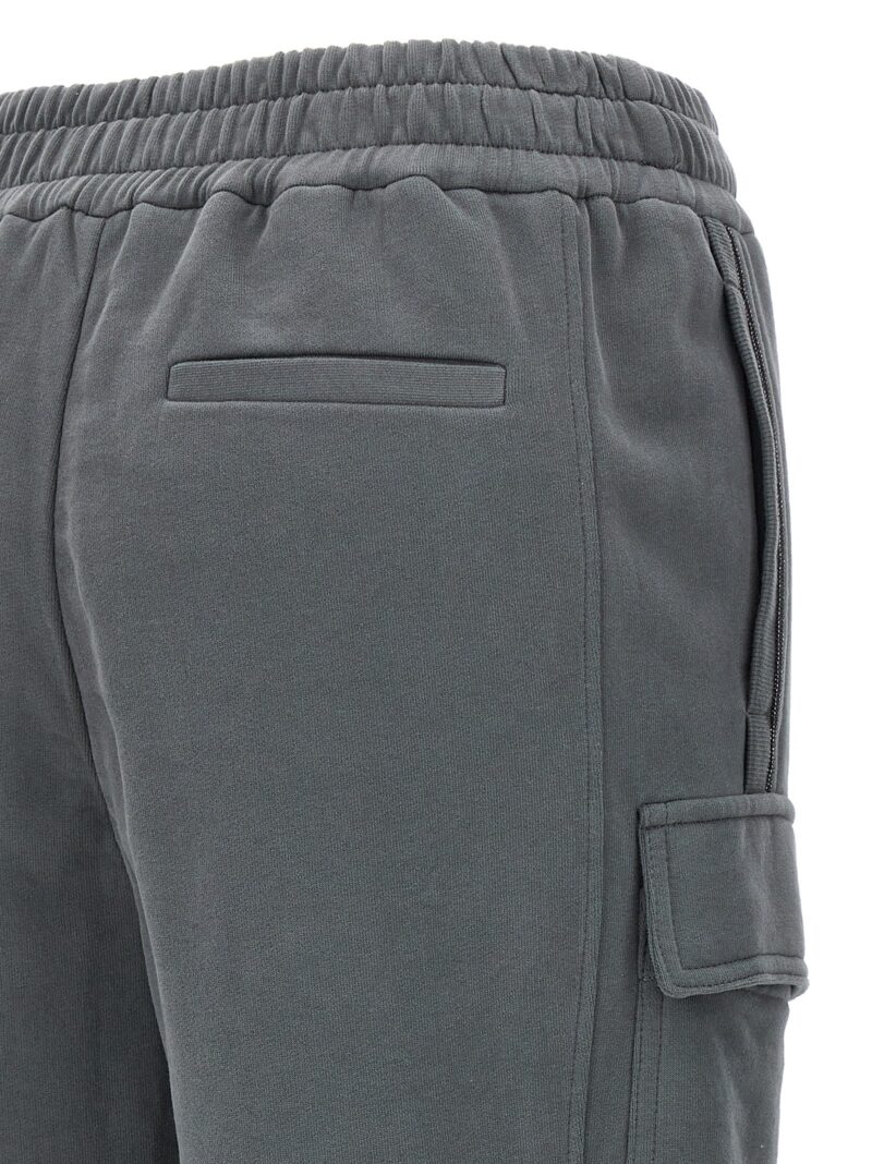 Cargo joggers 100% cotton BRUNELLO CUCINELLI Gray