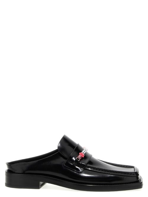 'Beaded Square Toe' mules MARTINE ROSE Black