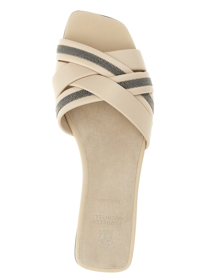 'Monile' sandals 100% calfskin leather (Bos Taurus) BRUNELLO CUCINELLI White