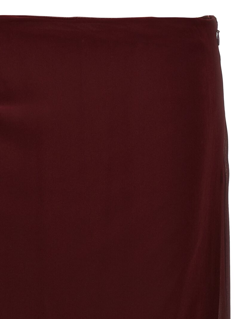 Georgette skirt Woman PRADA Bordeaux