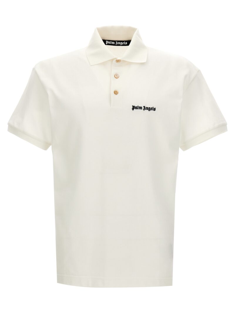 'Classic Logo' polo shirt PALM ANGELS White/Black
