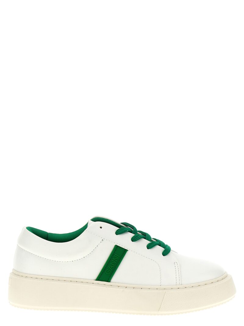 Logo sneakers GANNI Green