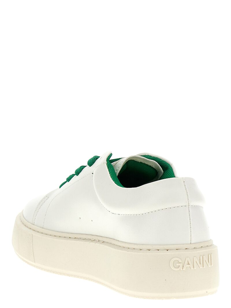 Logo sneakers Woman GANNI Green