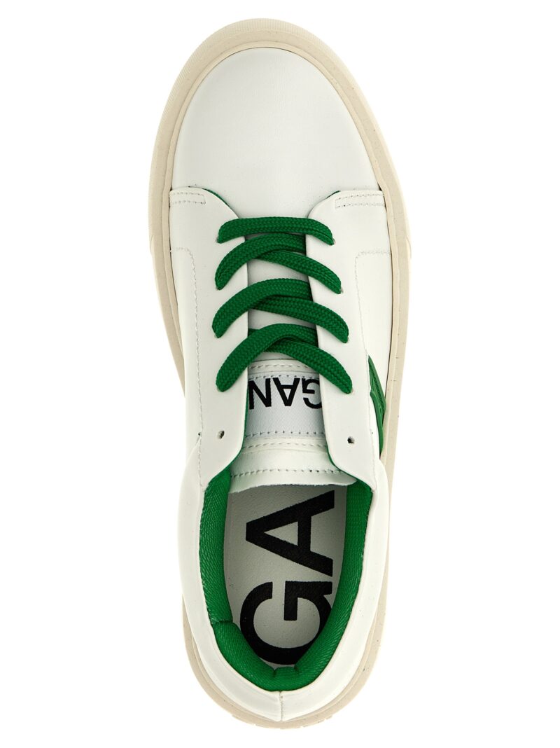 Logo sneakers 100% vegea GANNI Green