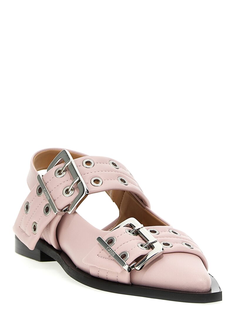 'Wide Belt Buckle' ballet flats S2488868 GANNI Pink