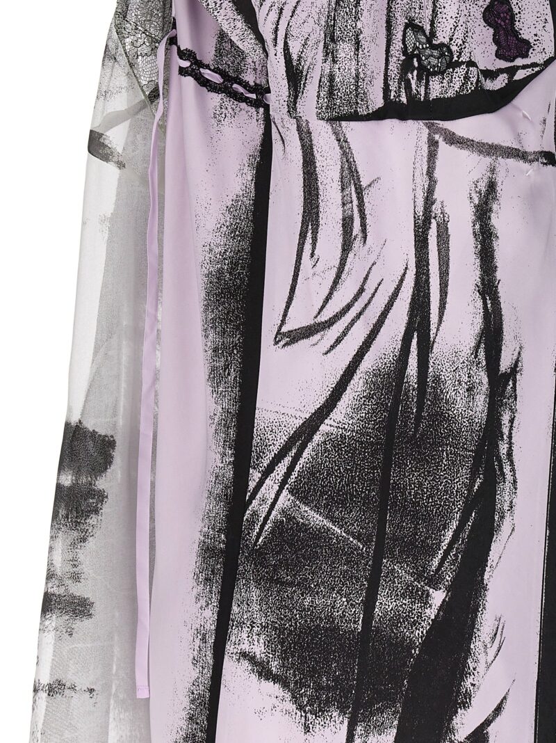 'freeze-frame' midi dress 100% silk MAISON MARGIELA Multicolor